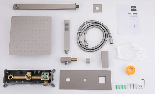 Душевая система ABBER Daheim AF8218SP скрытого монтажа без излива, сатин Душевая система ABBER Daheim AF8218SP скрытого монтажа без излива, сатин