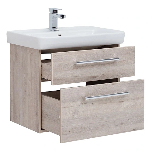 Тумба под раковину DREJA Q MAX, 80 см, подвесная, 2 ящика, дуб кантри 77.0008D Тумба под раковину DREJA Q MAX, 80 см, подвесная, 2 ящика, дуб кантри 77.0008D