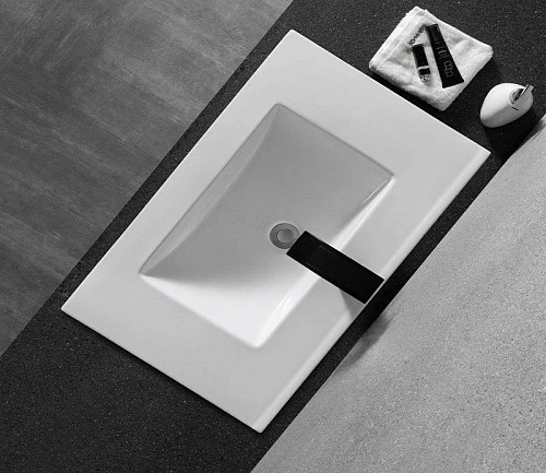 Раковина CeramaLux YJ803-70 врезная, белый Раковина CeramaLux YJ803-70 врезная, белый