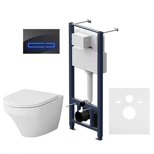 Комплект инсталляции AM.PM Inspire IS450A38.501700 с унитазом, сиденьем микролифт и клавишей белый Комплект инсталляции AM.PM Inspire IS450A38.501700 с унитазом, сиденьем микролифт и клавишей белый