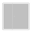 Детальная картинка товара «зеркальный шкаф spc-mar-800/800-2a-led-tch 12w220-240v 800x800x150 с подсветкой и сенсорным выключателем»