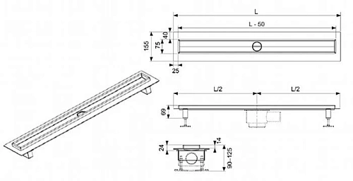 Душевой лоток TECE TECEdrainline, прямой, 70 см 600700 Душевой лоток TECE TECEdrainline, прямой, 70 см 600700