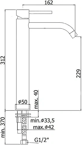 Смеситель для раковины Paffoni Light LIG081NO Смеситель для раковины Paffoni Light LIG081NO