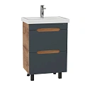 Тумба под раковину Onika Айленд 50 см 105042 напольная, графит/дуб крафт золотой (для Фостер 50) Тумба под раковину Onika Айленд 50 см 105042 напольная, графит/дуб крафт золотой (для Фостер 50)