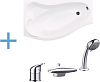 Картинка анонса товара «акриловая ванна aquanet palma 170x90/60 l (каркас + смеситель aquanet practic 2 af111-63b) 00204022 + 00183631 + 00216780»