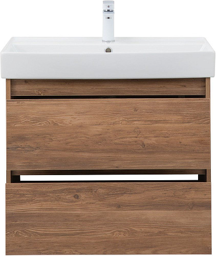 Тумба под раковину Aquanet Nova Lite 75 дуб шоколадный (2 ящика) 00287880 Тумба под раковину Aquanet Nova Lite 75 дуб шоколадный (2 ящика) 00287880