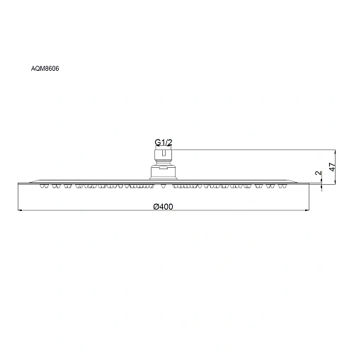 Верхний душ AQUAme AQM8606MB 400 мм, черный матовый Верхний душ AQUAme AQM8606MB 400 мм, черный матовый