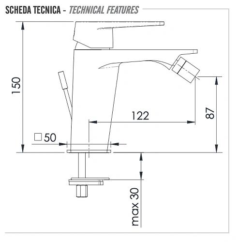Смеситель для биде Remer Dream D20 Смеситель для биде Remer Dream D20