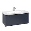Картинка анонса товара «тумба под раковину villeroy &amp; boch subway 3.0 с подсветкой marine blue / marine blue c569l2vq»