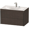 Картинка анонса товара «тумба с раковиной duravit xviu xv4615eb272c 80 см дуб брашированный»