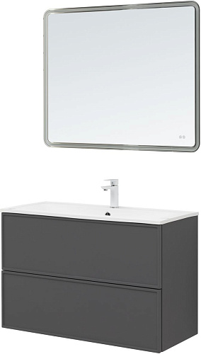 Тумба под раковину Aquanet Арт 100 ясень графит 00329614 напольная/подвесная Тумба под раковину Aquanet Арт 100 ясень графит 00329614 напольная/подвесная