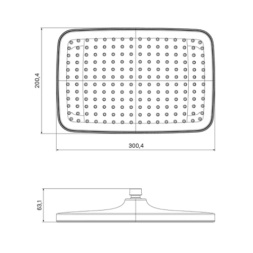 Верхний душ IDDIS Esper (ESP25GSi64) прямоугольный, хром с серым Верхний душ IDDIS Esper (ESP25GSi64) прямоугольный, хром с серым