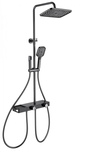 Душевая система Wonzon & Woghand с термостатом, темный графит (WW-B4161-BGG) Душевая система Wonzon & Woghand с термостатом, темный графит (WW-B4161-BGG)
