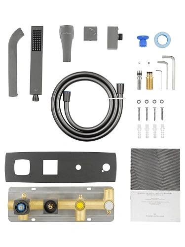 Смеситель для ванны Wonzon & Woghand FLEX встраиваемый, темный графит (WW-88889072-BGM) Смеситель для ванны Wonzon & Woghand FLEX встраиваемый, темный графит (WW-88889072-BGM)