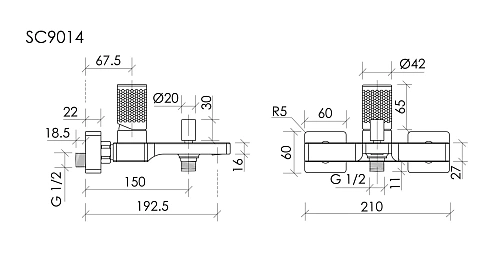 Смеситель для ванны SANCOS Nexus SC9014BN брашированный никель Смеситель для ванны SANCOS Nexus SC9014BN брашированный никель