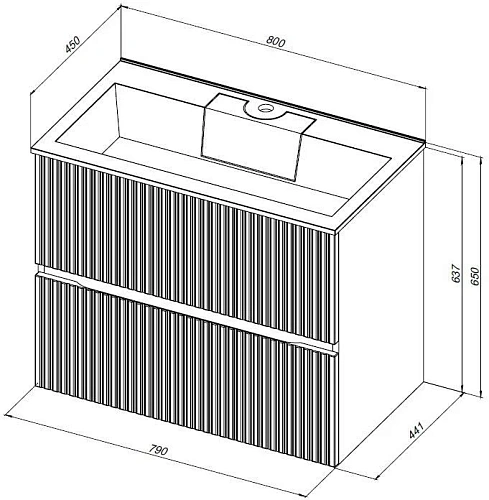 Тумба под раковину Aquanet Джейн 80 маренго 00313302 напольная/подвесная Тумба под раковину Aquanet Джейн 80 маренго 00313302 напольная/подвесная