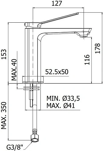 Смеситель для раковины Paffoni Tilt TI071ST Смеситель для раковины Paffoni Tilt TI071ST