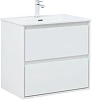 Тумба под раковину Aquanet Милан 70 белый глянец 00336368 подвесная