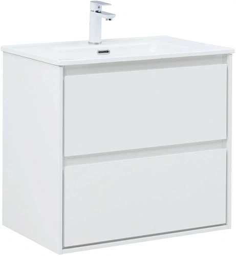 Тумба под раковину Aquanet Милан 70 белый глянец 00336368 подвесная Тумба под раковину Aquanet Милан 70 белый глянец 00336368 подвесная