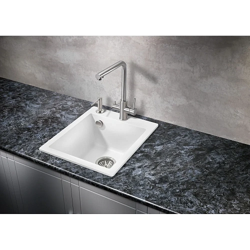 Кухонная мойка Milacio Murcia 42 Cuarzo (MC.77042), белый Кухонная мойка Milacio Murcia 42 Cuarzo (MC.77042), белый