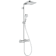 Душевая система Hansgrohe Crometta E с термостатом Showerpipe 240 1jet EcoSmart 27281000, хром Душевая система Hansgrohe Crometta E с термостатом Showerpipe 240 1jet EcoSmart 27281000, хром