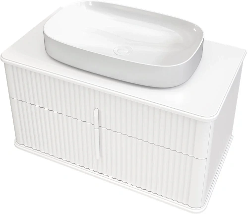 Мебель для ванной STWORKI Молде 95 белая, со столешницей 579557 Мебель для ванной STWORKI Молде 95 белая, со столешницей 579557