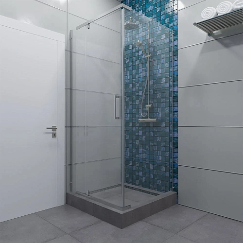 Душевой уголок DIWO Тольятти 90х90 профиль хром глянцевый 571091 Душевой уголок DIWO Тольятти 90х90 профиль хром глянцевый 571091