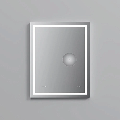 Зеркало AM.PM Gem M91AMOX0553WG с LED-подсветкой, часами 55 см Зеркало AM.PM Gem M91AMOX0553WG с LED-подсветкой, часами 55 см