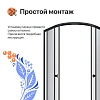Душевой уголок DIWO Псков 100x100 профиль черный матовый 570902 Душевой уголок DIWO Псков 100x100 профиль черный матовый 570902
