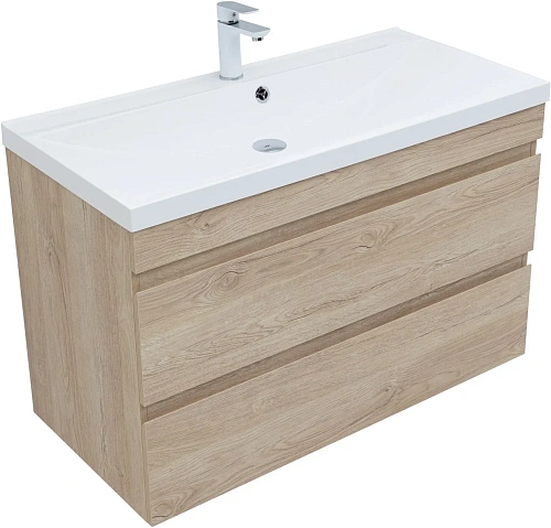 Тумба под раковину Aquanet Нота New 100 дуб светлый 00334200 подвесная Тумба под раковину Aquanet Нота New 100 дуб светлый 00334200 подвесная