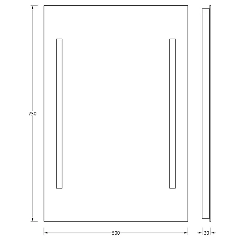 Зеркало Evoform Lumline BY 2013 50х75 см Зеркало Evoform Lumline BY 2013 50х75 см