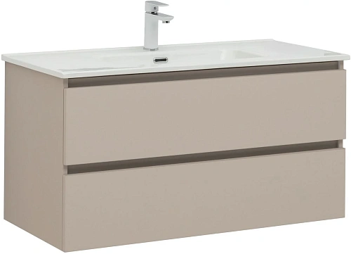 Тумба под раковину Aquanet Вега 2.0 100 бежевый 00337939 подвесная Тумба под раковину Aquanet Вега 2.0 100 бежевый 00337939 подвесная