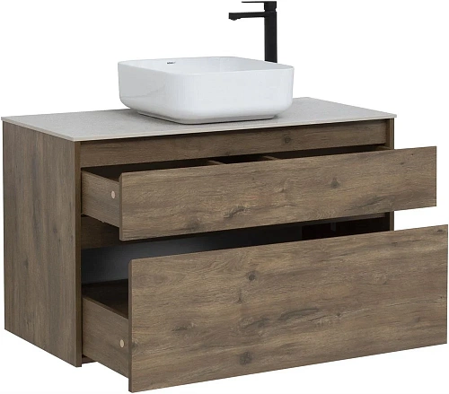 Тумба под раковину Aquanet Nova Lite 100 дуб рустикальный (2 ящика) 00249521 Тумба под раковину Aquanet Nova Lite 100 дуб рустикальный (2 ящика) 00249521