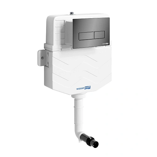 Бачок скрытого монтажа WasserKRAFT Aller 10TLT.031.ME.PB03 с клавишей смыва черный Бачок скрытого монтажа WasserKRAFT Aller 10TLT.031.ME.PB03 с клавишей смыва черный