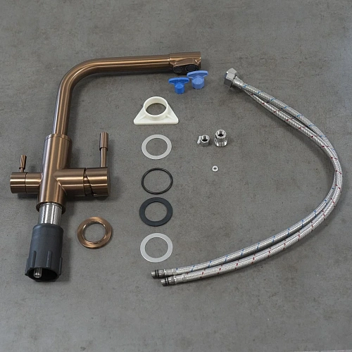 Смеситель для кухни Lemark Expert LM5061RGN с подключением к фильтру, розовое золото Смеситель для кухни Lemark Expert LM5061RGN с подключением к фильтру, розовое золото