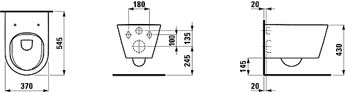 Унитаз подвесной Laufen Kartell by Laufen rimless черный глянец 8.2033.7.020.000.1 Унитаз подвесной Laufen Kartell by Laufen rimless черный глянец 8.2033.7.020.000.1