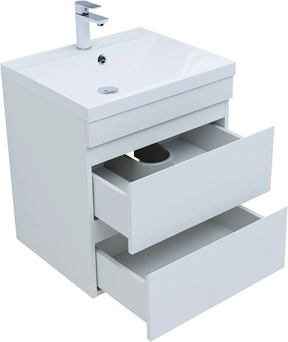 Тумба под раковину Aquanet Нота New 60 белый глянец 00335417 подвесная Тумба под раковину Aquanet Нота New 60 белый глянец 00335417 подвесная
