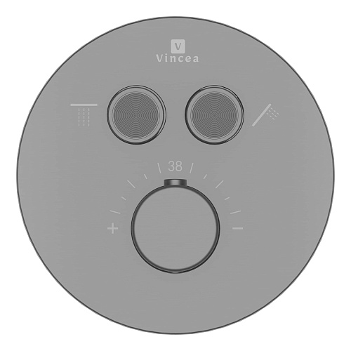 Душевая система Vincea Inspire VSFW-3I22MT3RGM встраиваемый, термостат, вороненая сталь Душевая система Vincea Inspire VSFW-3I22MT3RGM встраиваемый, термостат, вороненая сталь