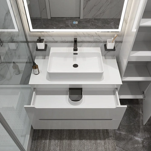 Тумба со столешницей и раковиной BelBagno ETNA 100 etna100bl-kepbo-1338-set подвесная ETNA100BL-KEPBO-1338-SET Тумба со столешницей и раковиной BelBagno ETNA 100 etna100bl-kepbo-1338-set подвесная ETNA100BL-KEPBO-1338-SET