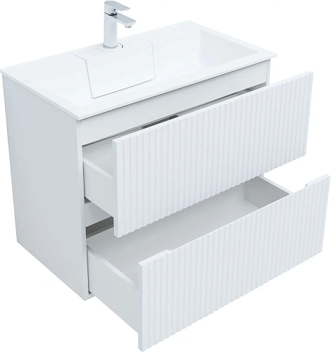 Тумба под раковину Aquanet Джейн 80 белый матовый 00313286 напольная/подвесная Тумба под раковину Aquanet Джейн 80 белый матовый 00313286 напольная/подвесная