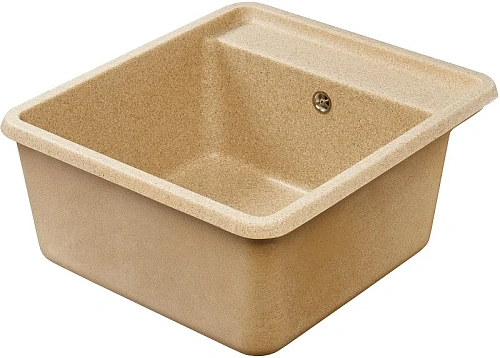 Кухонная мойка Aquaton Беллис 57 1A724932BS220 из литого мрамора, песочный Кухонная мойка Aquaton Беллис 57 1A724932BS220 из литого мрамора, песочный