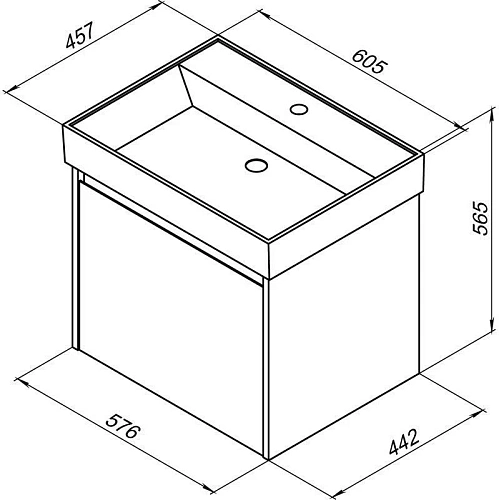 Тумба с раковиной Aquanet Nova Lite 60 белый (1 ящик) 00245029 Тумба с раковиной Aquanet Nova Lite 60 белый (1 ящик) 00245029