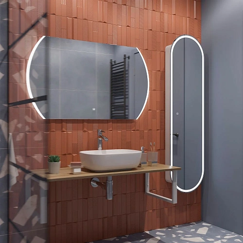 Комплект мебели DIWO Элиста 120 светлое дерево, с раковиной Moduo 50 Square 555771 Комплект мебели DIWO Элиста 120 светлое дерево, с раковиной Moduo 50 Square 555771