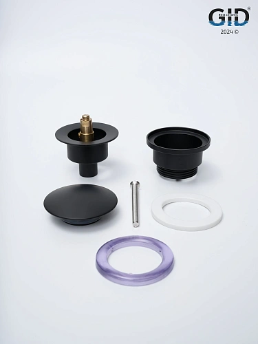 Донный клапан Gid универсальный G-59BM 76605K черный матовый 7x7x10 Донный клапан Gid универсальный G-59BM 76605K черный матовый 7x7x10