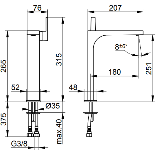Смеситель для раковины Keuco Edition 11 51102030103 Смеситель для раковины Keuco Edition 11 51102030103