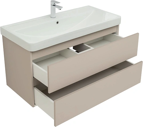 Тумба под раковину Aquanet Вега 2.0 100 бежевый 00337939 подвесная Тумба под раковину Aquanet Вега 2.0 100 бежевый 00337939 подвесная