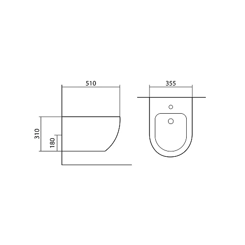 Биде подвесное Aquatek ЕВРОПА AQ1016-MW 510x355x310, цвет белый матовый Биде подвесное Aquatek ЕВРОПА AQ1016-MW 510x355x310, цвет белый матовый