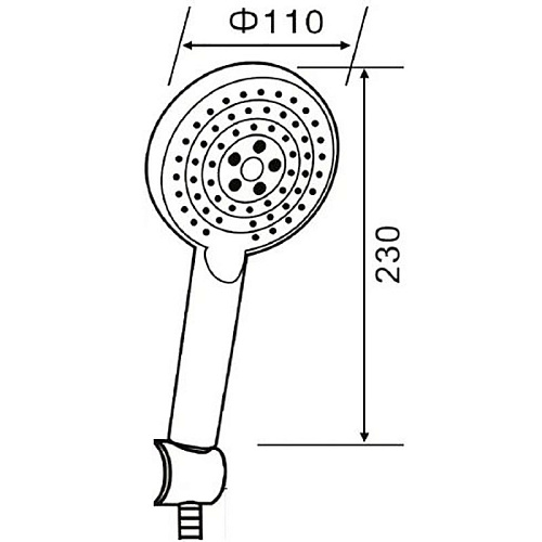 Душевой гарнитур Orange Style LM53b черный Душевой гарнитур Orange Style LM53b черный