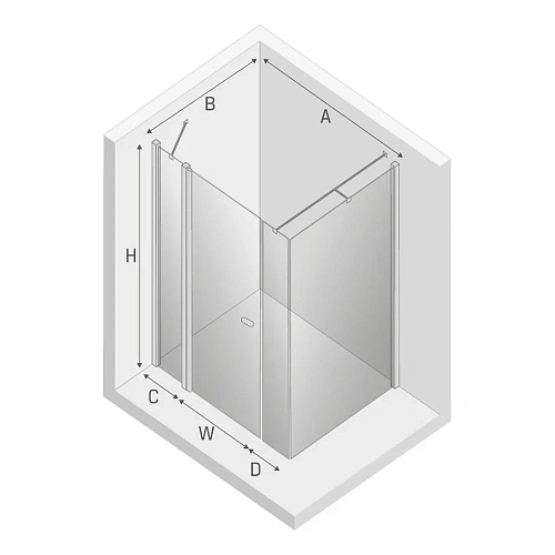 Душевой уголок NEW TRENDY NEW SOLEO 110x70x195 K-0643 (хром) Душевой уголок NEW TRENDY NEW SOLEO 110x70x195 K-0643 (хром)