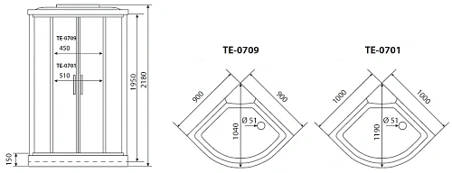 Душевая кабина Timo eco ТЕ-0701 Р 100x100x218, турецкая баня хамам, стульчик прозрачный Душевая кабина Timo eco ТЕ-0701 Р 100x100x218, турецкая баня хамам, стульчик прозрачный